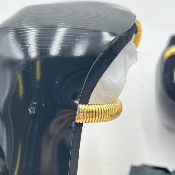 Milooey Shoe Black Sexy Open Toe Strappy Wrap Leg Sandals Crystal Heel Shoes - Picture 5 of 7